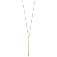 14k Polished Rosary 24 inch Necklace-SF2512-24