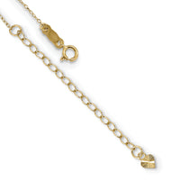 14k Polished 2-Strand D/C Cross & Heart w/2in. Ext. Necklace-SF2524-16