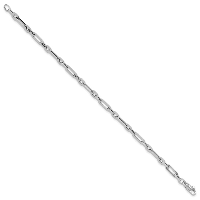 14K White Gold Polished Fancy Link Bracelet-SF2569W-7.5