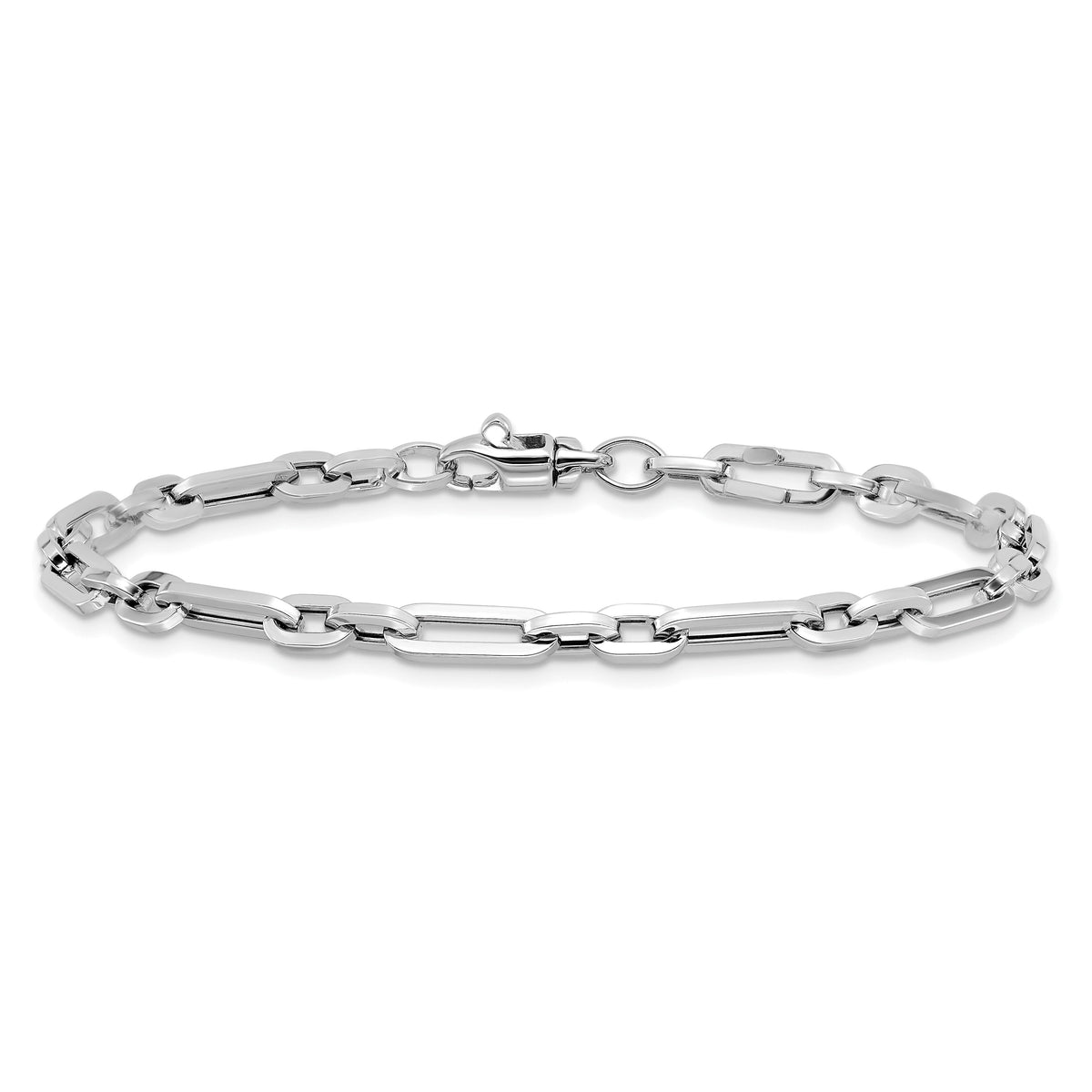 14K White Gold Polished Fancy Link Bracelet-SF2569W-7.5