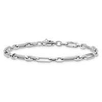 14K White Gold Polished Fancy Link Bracelet-SF2569W-7.5