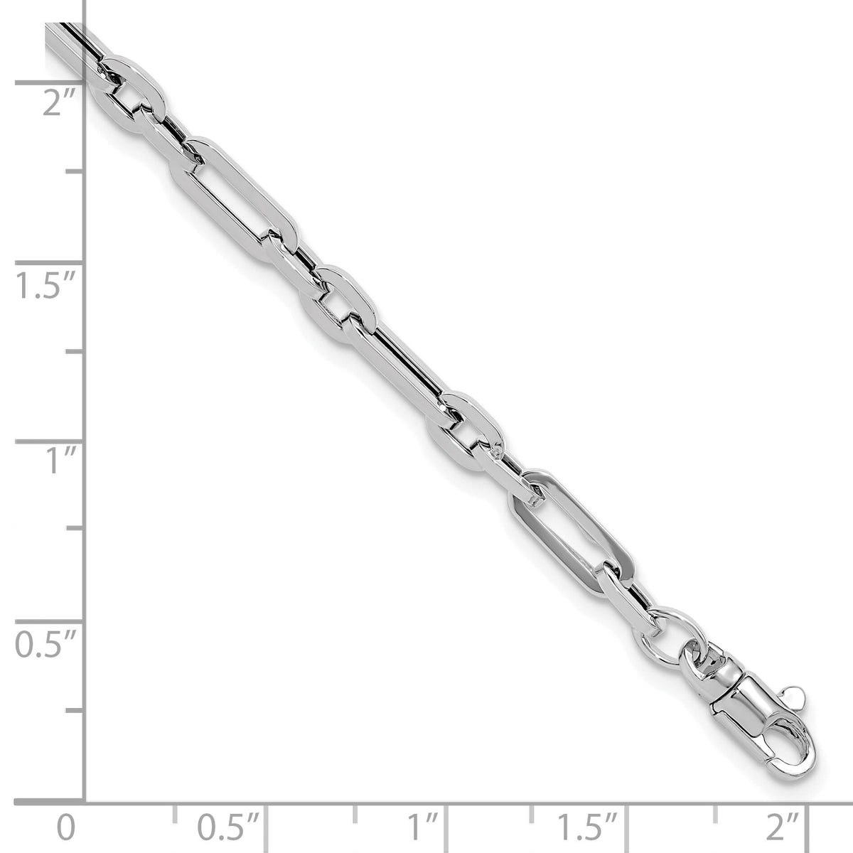 14K White Gold Polished Fancy Link Bracelet-SF2569W-7.5