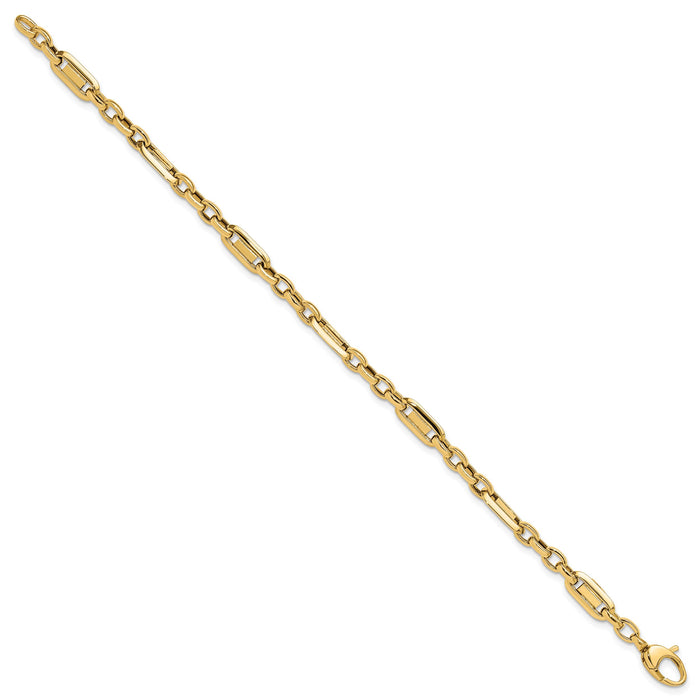 14k Polished Fancy Link Bracelet-SF2593-7.5