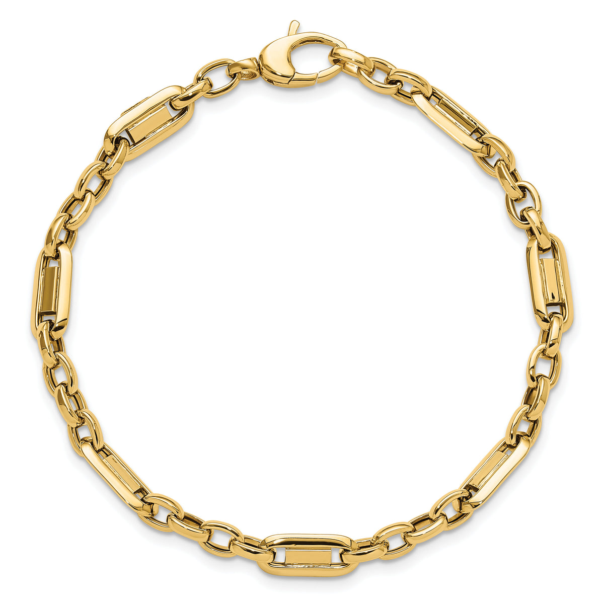 14k Polished Fancy Link Bracelet-SF2593-7.5
