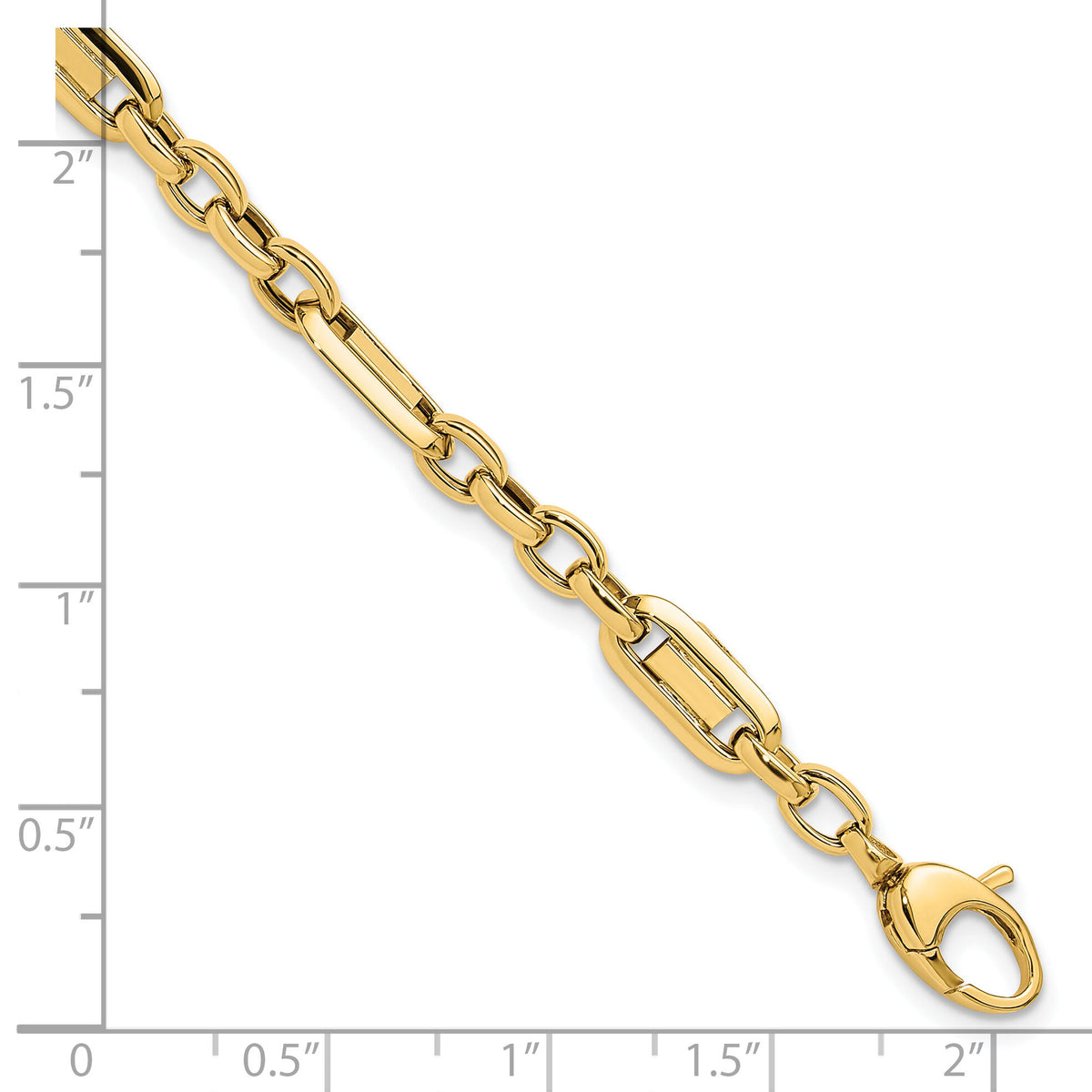 14k Polished Fancy Link Bracelet-SF2593-7.5