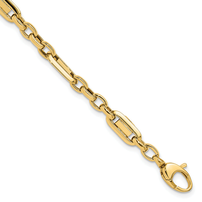 14k Polished Fancy Link Bracelet-SF2593-7.5
