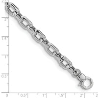 14K White Polished Fancy Link Bracelet-SF2599-7.5