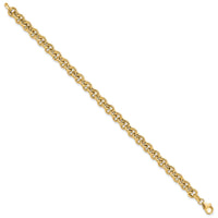 14k Polished Fancy 6.5mm Rolo Link Bracelet-SF2600-7.75