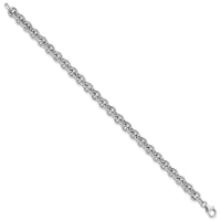 14k White Polished Fancy 6.5mm Rolo Link Bracelet-SF2601-7.75