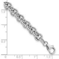 14k White Polished Fancy 6.5mm Rolo Link Bracelet-SF2601-7.75