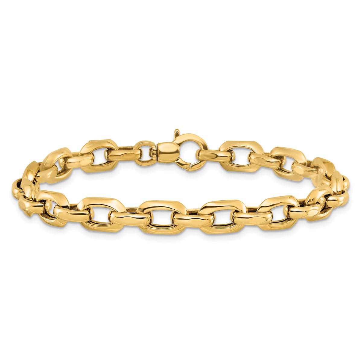 14K Polished Fancy Link Bracelet-SF2602-7.5