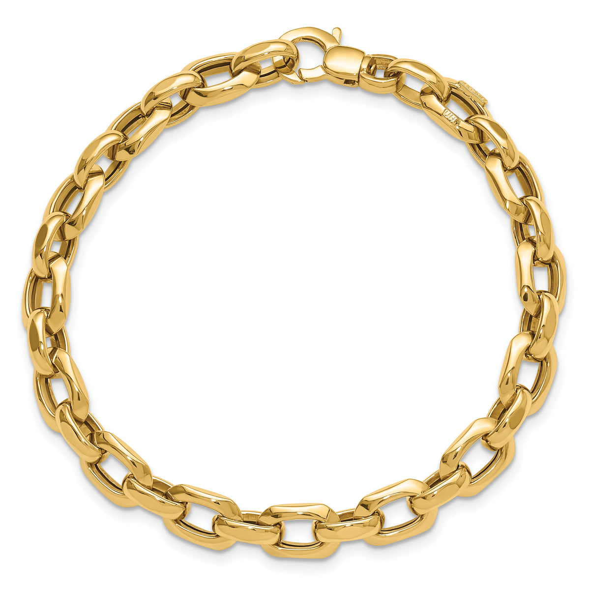 14K Polished Fancy Link Bracelet-SF2602-7.5