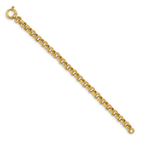 14K Polished Fancy Rolo Link Bracelet-SF2606-7.5