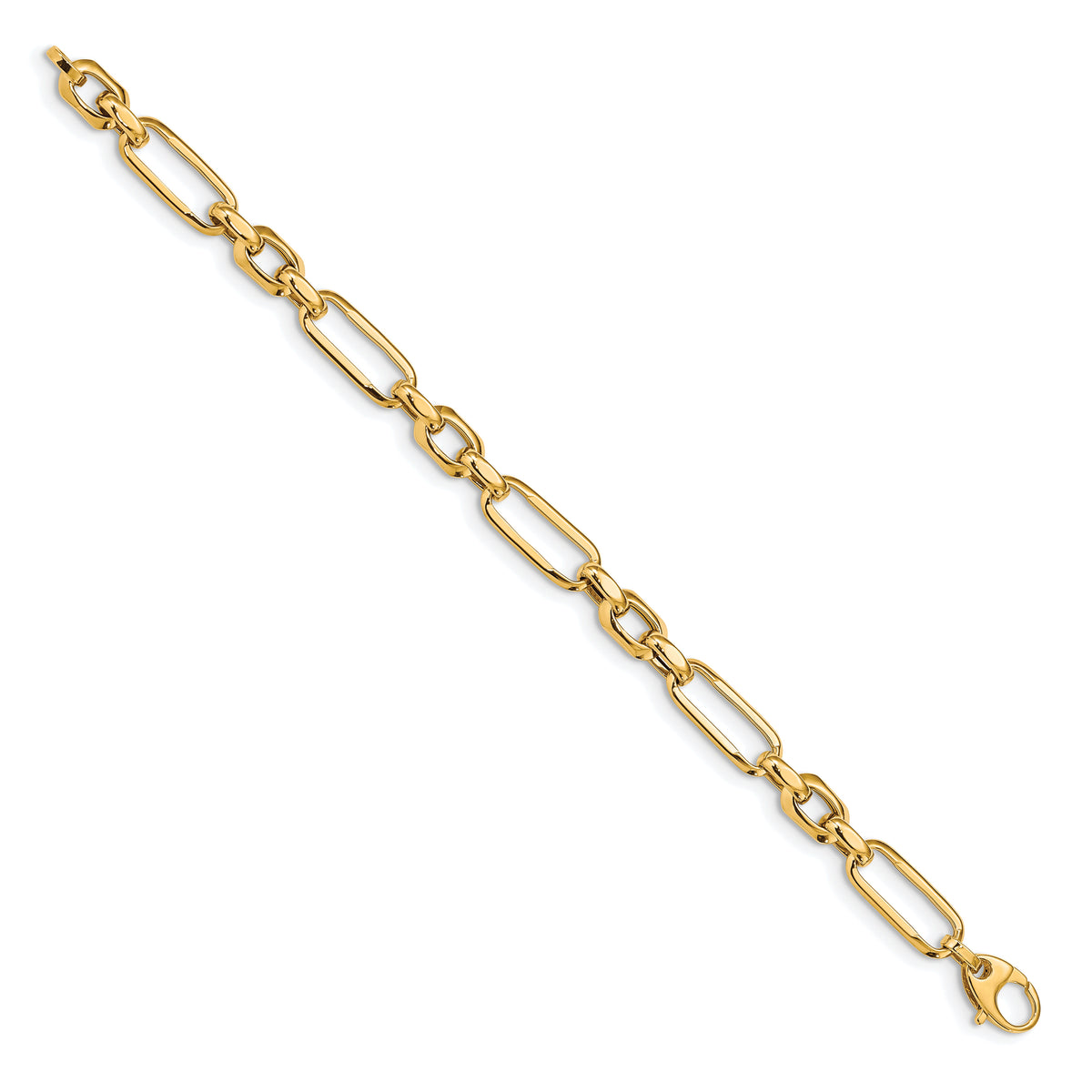 14k Polished Fancy Link Bracelet-SF2614-7.5