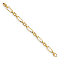 14k Polished Fancy Link Bracelet-SF2614-7.5