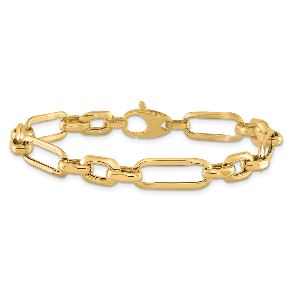 14k Polished Fancy Link Bracelet-SF2614-7.5