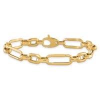 14k Polished Fancy Link Bracelet-SF2614-7.5