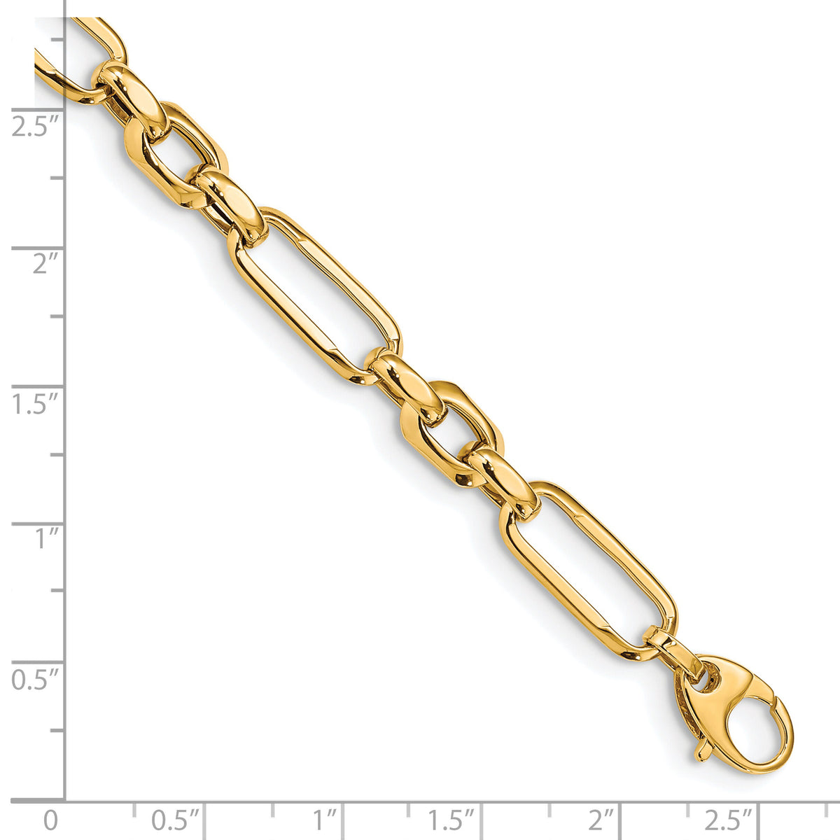 14k Polished Fancy Link Bracelet-SF2614-7.5