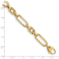 14k Polished Fancy Link Bracelet-SF2614-7.5