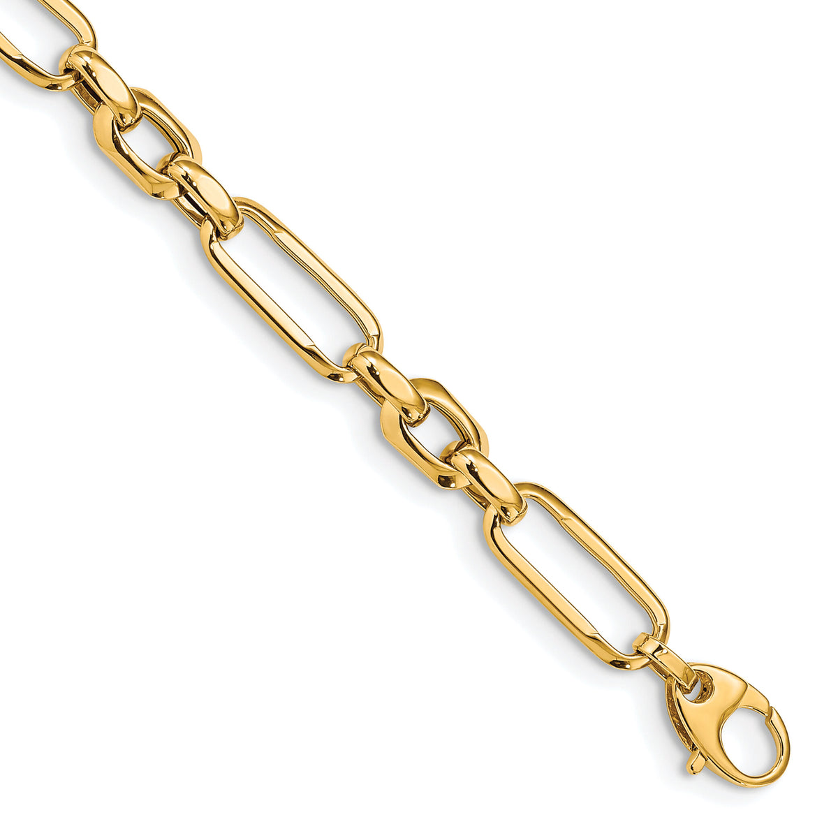 14k Polished Fancy Link Bracelet-SF2614-7.5