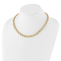 14k Polished Link Necklace-SF2617-18