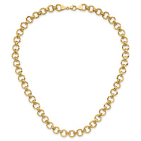 14k Polished Link Necklace-SF2617-18