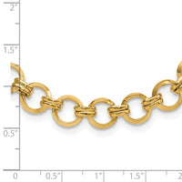 14k Polished Link Necklace-SF2617-18