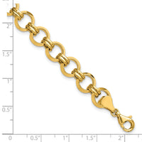 14k Polished Circle Link Bracelet-SF2617-7.5