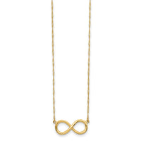 14K Polished Infinity Necklace-SF2651-16.5