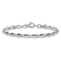 14K White Gold 7.5in Polished Fancy Link Bracelet-SF2687W-7.5