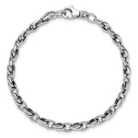 14K White Gold 7.5in Polished Fancy Link Bracelet-SF2687W-7.5