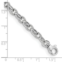 14K White Gold 7.5in Polished Fancy Link Bracelet-SF2687W-7.5