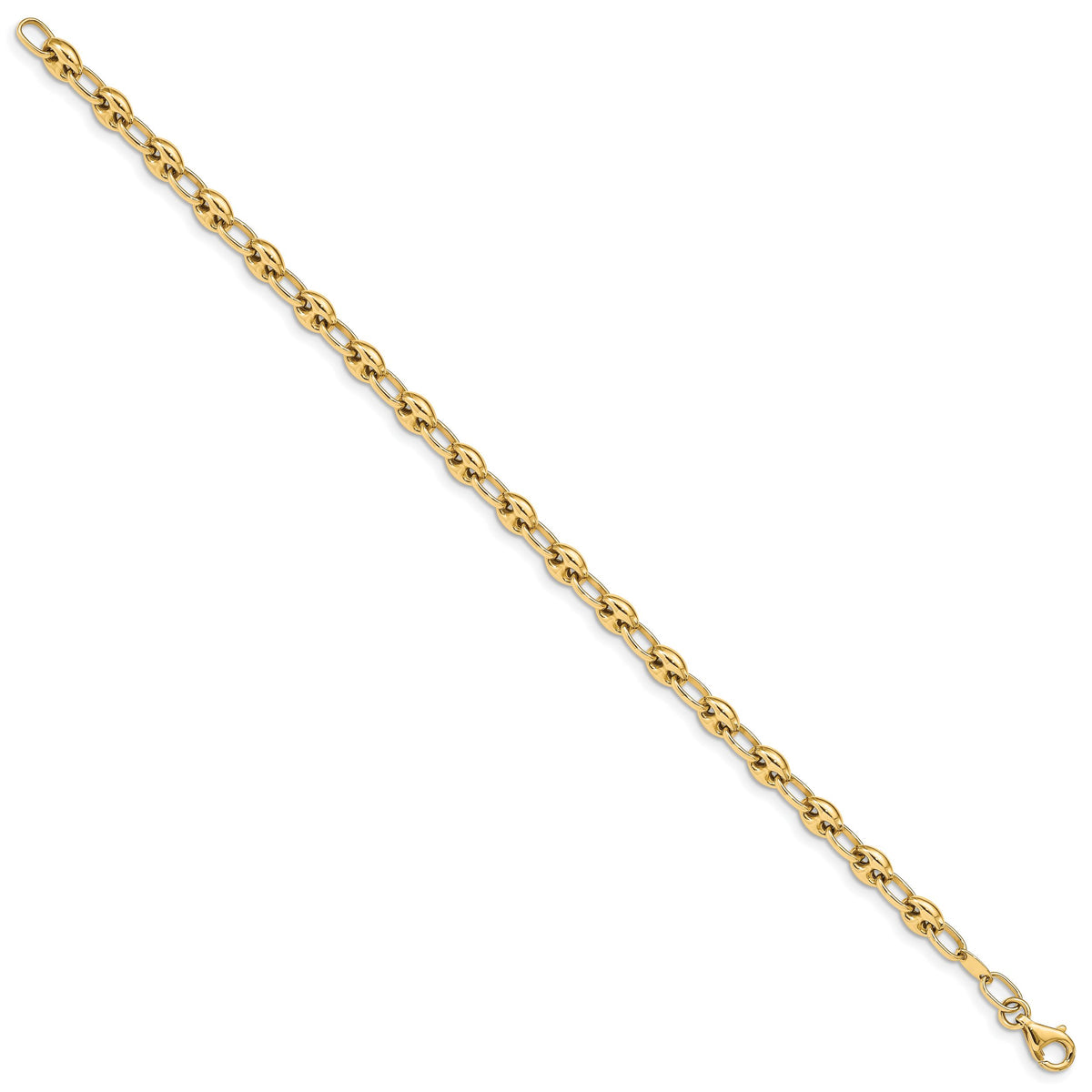 14K Polished Link Bracelet-SF2708-7.5