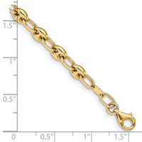 14K Polished Link Bracelet-SF2708-7.5