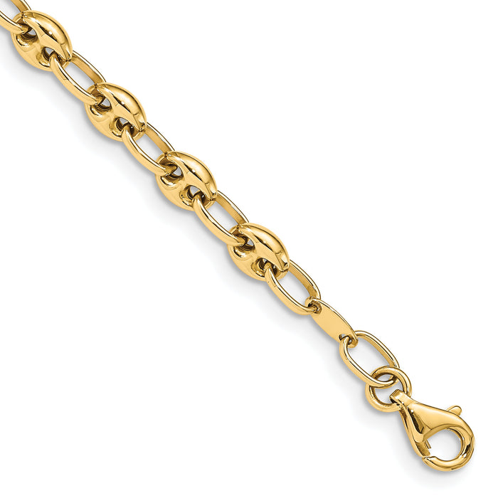 14K Polished Link Bracelet-SF2708-7.5