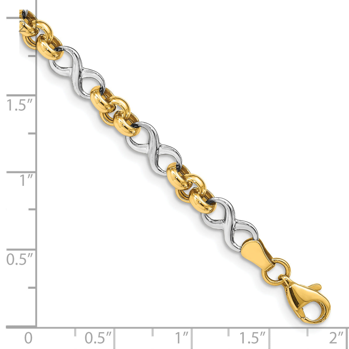 14K Two-Tone Infinity Bracelet-SF2712-7.5