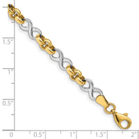 14K Two-Tone Infinity Bracelet-SF2712-7.5
