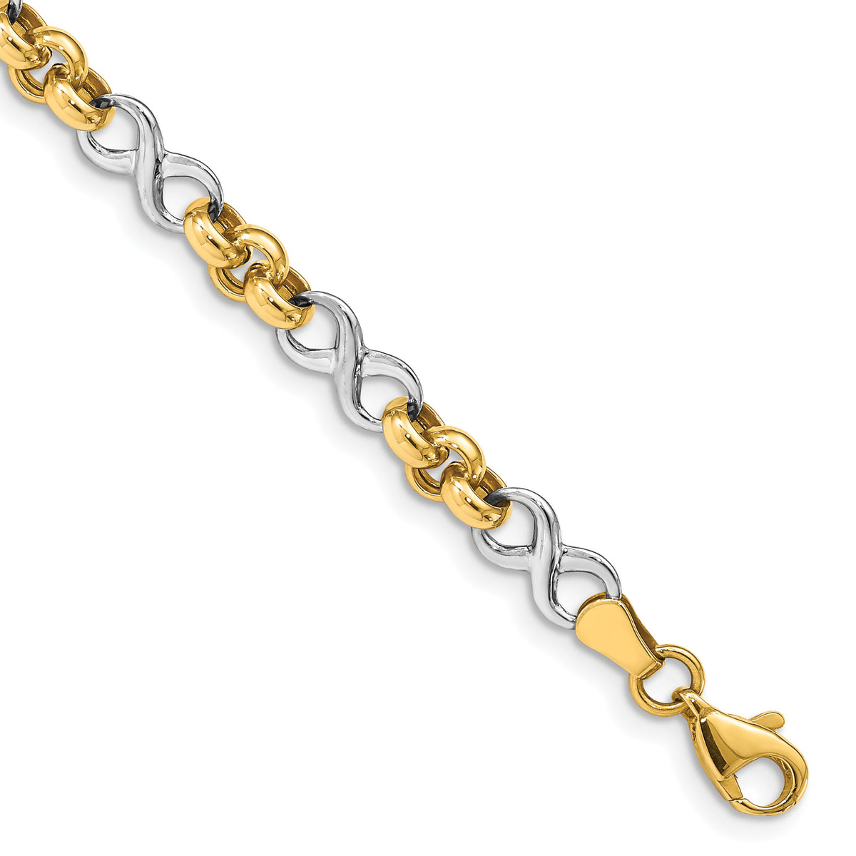 14K Two-Tone Infinity Bracelet-SF2712-7.5