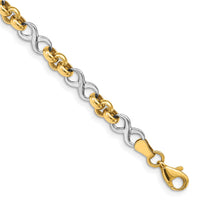 14K Two-Tone Infinity Bracelet-SF2712-7.5