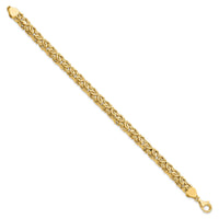14K Polished Fancy Byzantine Link Bracelet-SF2731-8