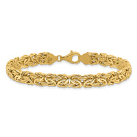 14K Polished Fancy Byzantine Link Bracelet-SF2731-8