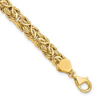 14K Polished Fancy Byzantine Link Bracelet-SF2731-8