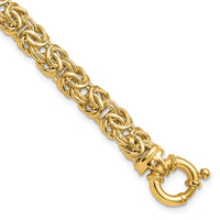 14k Fancy 7mm Flat Byzantine Bracelet-SF2732-7.5