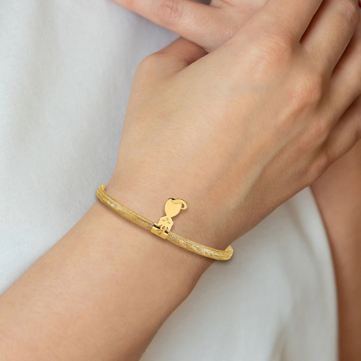 14K Cat Stretch Mesh Bracelet-SF2750