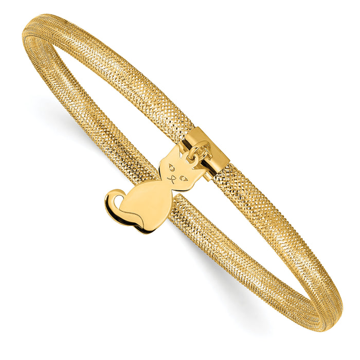14K Cat Stretch Mesh Bracelet-SF2750