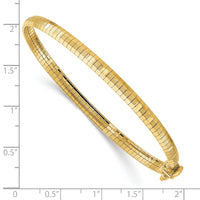 14K Yellow Polished & Satin D/C Omega Bracelet-SF2797-7.5
