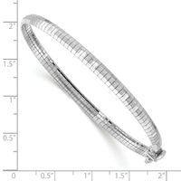 14K White Polished & Satin D/C Omega Bracelet-SF2797W-7.5