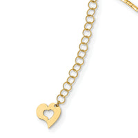 14K Yellow Polished w/2in. Ext. Round Twisted Omega Necklace-SF2798-18