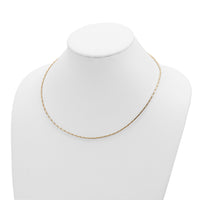 14K Yellow Polished w/2in. Ext. Round Twisted Omega Necklace-SF2798-18