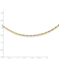 14K Yellow Polished w/2in. Ext. Round Twisted Omega Necklace-SF2798-18